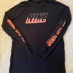Nike long sleeve black logo shirt Youth XL